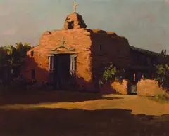 Olaf Wieghorst, Sonora Mission, Oil on canvas