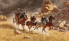 Frank McCarthy, The Chase, Oil on canvas