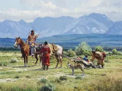Martin Grelle, Blackfoot Rest Stop, Oil on linen