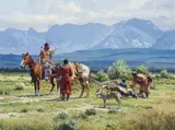 Martin Grelle, Blackfoot Rest Stop, Oil on linen