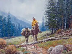 Mountain Man by Martin Grelle, Oil on canvas, sold Aug 2025