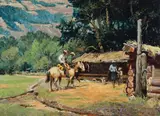 Robert Meyers, Double A Bar A, Oil on canvas