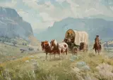 Robert Meyers, Bringing Everything They Own, Oil on canvas