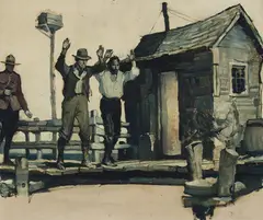 Frank Schoonover, Two Hands Aloft, Oil on canvas