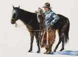 William Matthews, Winter Coat, Watercolor and Graphite on wove paper sheet