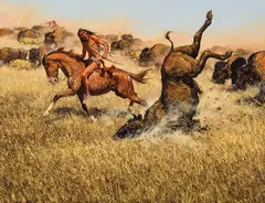 Ernest Berke, The Hunt, Oil on canvas