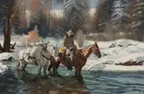 Fred Fellows, The First Snowfall, Oil on board