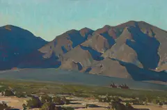 Glenn Dean, Untitled (Riders, Landscape), Oil on canvas