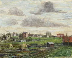 Ernest Lawson, Untitled (town), Oil on canvas