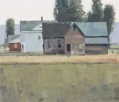 Jared Sanders, Francis Farm, Oil on board