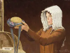 Newfangled Bonnet by Don Spaulding, Oil on board, offered Aug 2025