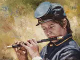 Don Oelze, The Farewell Garry Owen, Oil on canvas