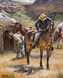 Don Oelze, Tracks to the Stronghold, Oil on canvas