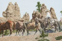 Jamie Means, Gathering the Mares, Colored pencil