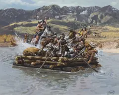 Don Crook, Raft of Trouble, Acrylic on board