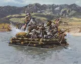 Don Crook, Raft of Trouble, Acrylic on board