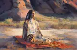 Tom Darro, Apache, Oil on canvas