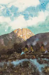 Gregory Sumida, Papuhi Trees Noo, Gouache