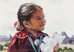 Brad Schmidt, Untitled (Young girl), Gouache