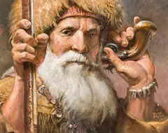 William Ahrendt, Mountain Man, Oil on canvas