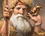 William Ahrendt, Mountain Man, Oil on canvas