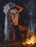 Jason Tako, Night Caller, Oil on board