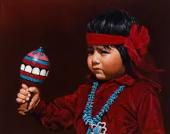 Larry Riley, Untitled (Young child), Oil on board
