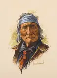 Harley Brown, Geronimo Apache, Pastel on Paper