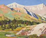 Carl Rungius, At Timberline, Oil on canvas mounted to board