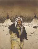 Michael Coleman, Splithorn Bonnet, Etching and Watercolor