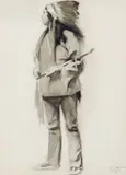 Edward Hopper, Indian with Peace Pipe