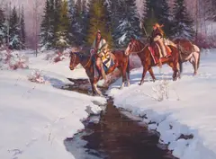 Jim Norton, Fresh Tracks in the Snow, Oil on canvas