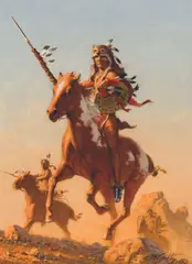 The Scout by Frank McCarthy, Oil on board, sold Apr 2025
