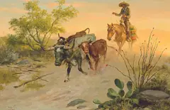 Charlie Dye, El Cabestro, Oil on board