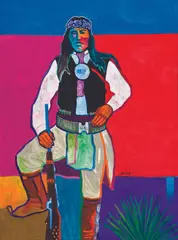 Apache by John Nieto, Acrylic on canvas, sold Apr 2025