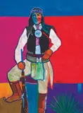 John Nieto, Apache, Acrylic on canvas