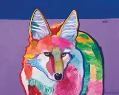 John Nieto, Coyote Self Portrait, Acrylic on canvas