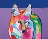 John Nieto, Coyote Self Portrait, Acrylic on canvas