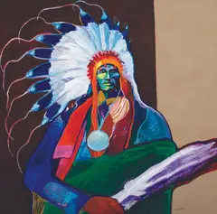 John Nieto, Chief, Acrylic on canvas
