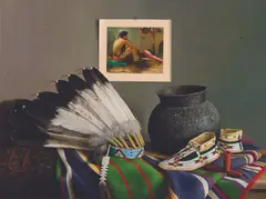 William Acheff, Split Horn Bonnet, Oil on canvas