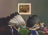 William Acheff, Split Horn Bonnet, Oil on canvas