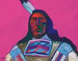 John Nieto, Jack Red Cloud, Acrylic on canvas