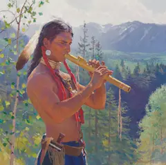 R.S. Riddick, Mountain Song, Oil on canvas