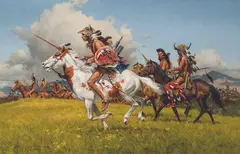 Frank McCarthy, Tracking the Herd, Oil on canvas