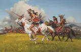 Frank McCarthy, Tracking the Herd, Oil on canvas