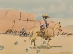 Edward Borein, Mexican Vaquero, Watercolor