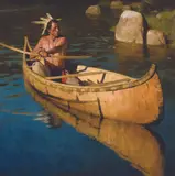 Z. S. Liang, Ojibwe Hunter, Oil on canvas