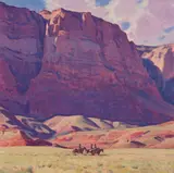 Glenn Dean, Riders of the Vermillion Cliffs, Oil on canvas
