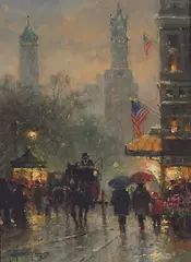 Light Morning Showers by G. Harvey, Oil on board, sold Apr 2025