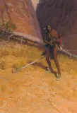Tom Lovell, Cheyenne Dog Rope Man, Oil on canvas